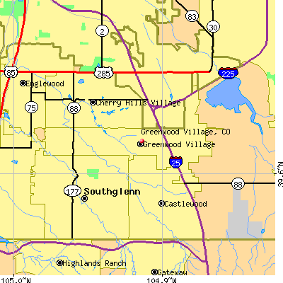 Greenwood Village map