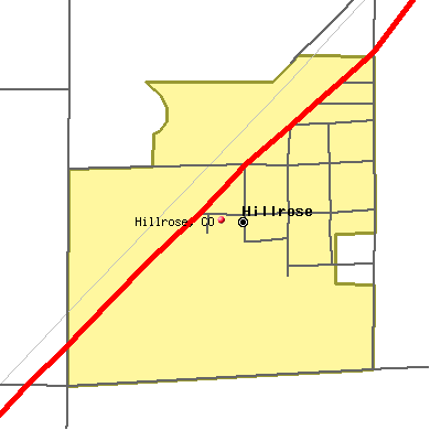 Hillrose map