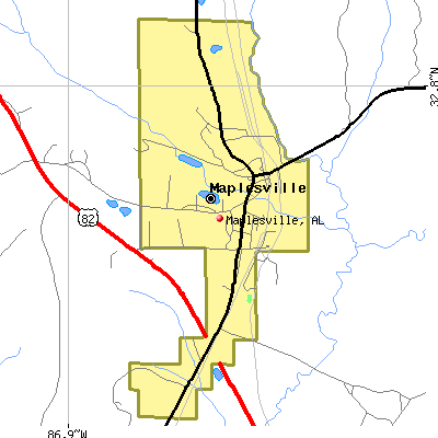 Maplesville map