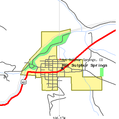 Hot Sulphur Springs map
