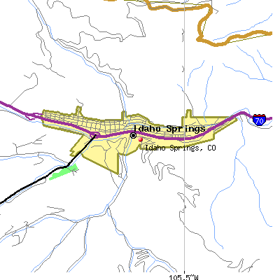 Idaho Springs map