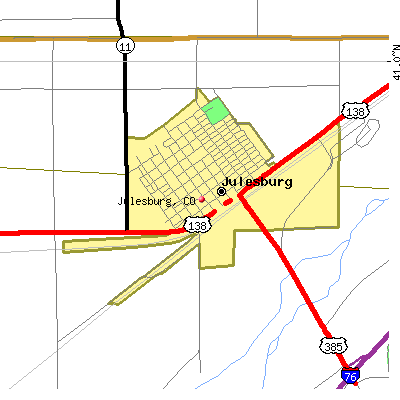 Julesburg map