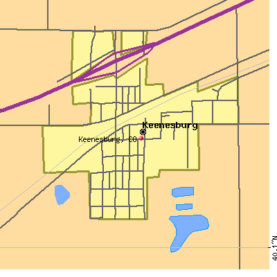 Keenesburg map