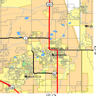 Lafayette map