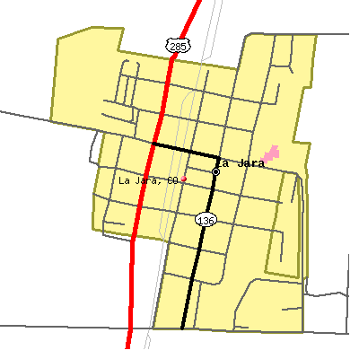 La Jara map