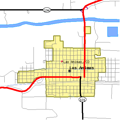 Las Animas map