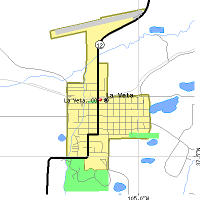 La Veta map