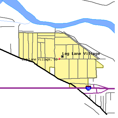 Log Lane Village map