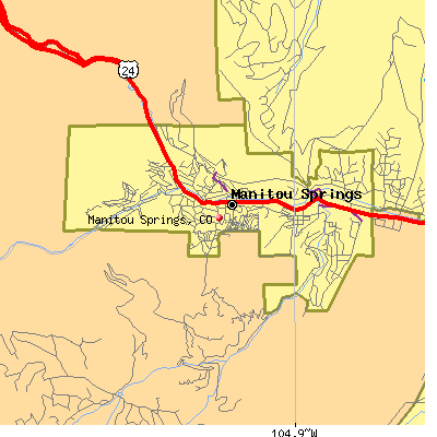 Manitou Springs map