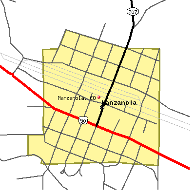 Manzanola map