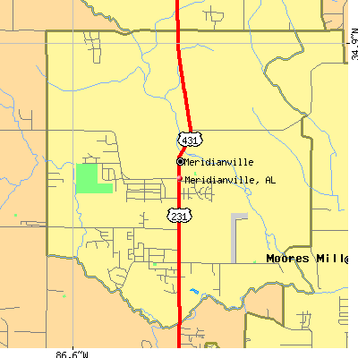 Meridianville map