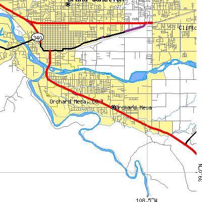 Orchard Mesa map