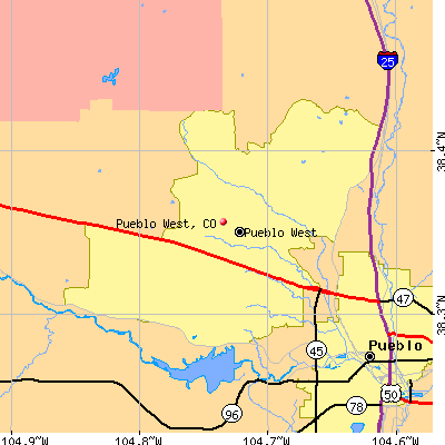 Pueblo West map