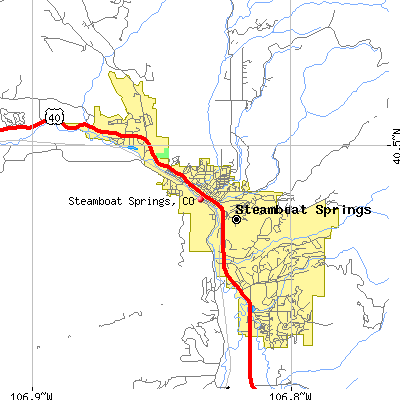 Steamboat Springs map