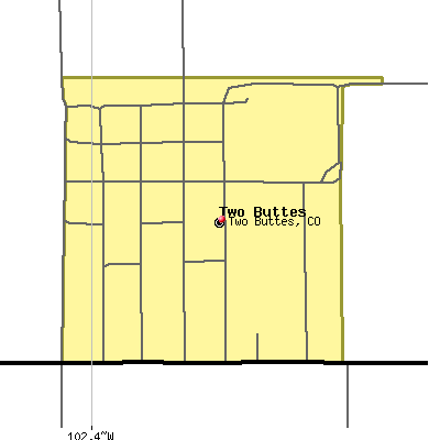Two Buttes map