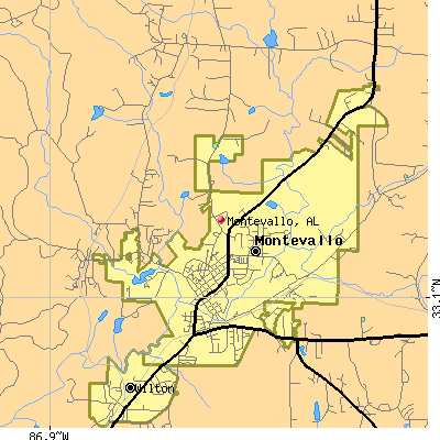 Montevallo map