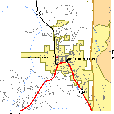Woodland Park map