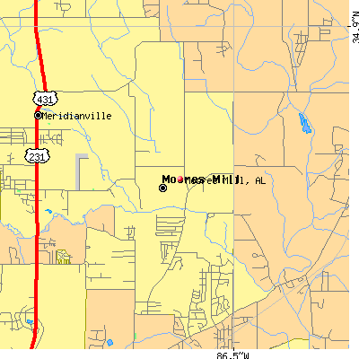 Moores Mill map