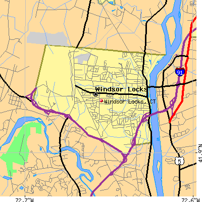Windsor Locks map
