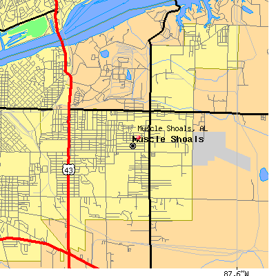 Muscle Shoals map