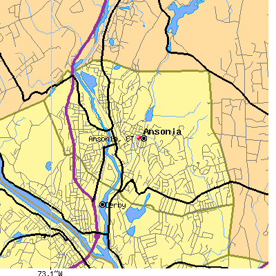 Ansonia map