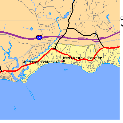 Westbrook Center map