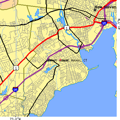 West Haven map