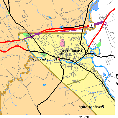 Willimantic map