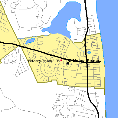 Bethany Beach map