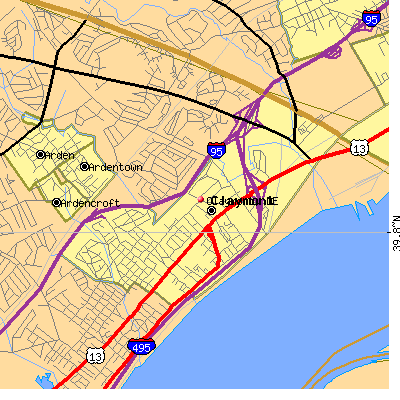 Claymont map