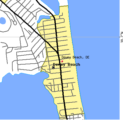 Dewey Beach map
