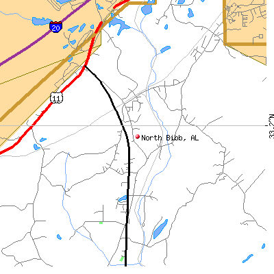 North Bibb map