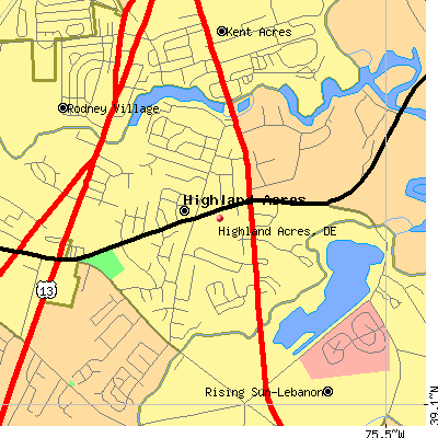 Highland Acres map