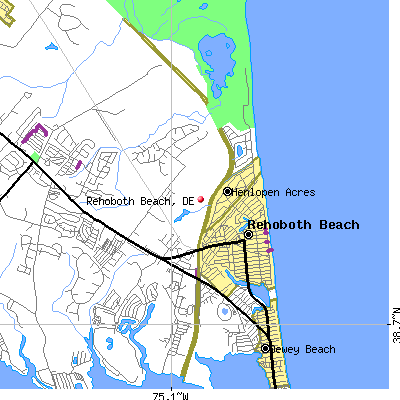 Rehoboth Beach map