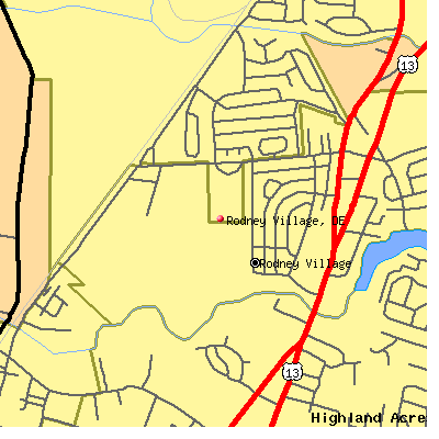 Rodney Village map