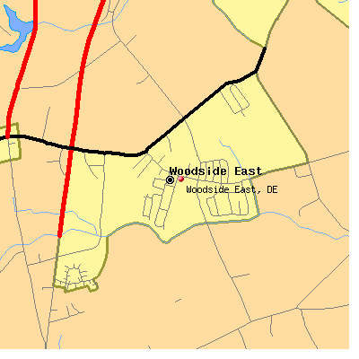 Woodside East map