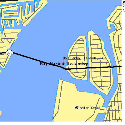 Bay Harbor Islands map