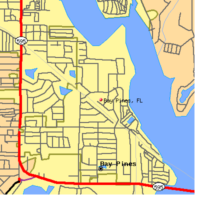 Bay Pines map