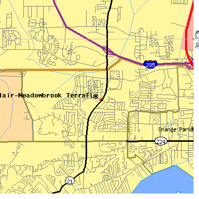 Bellair-Meadowbrook Terrace map