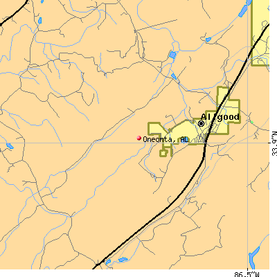 Oneonta map