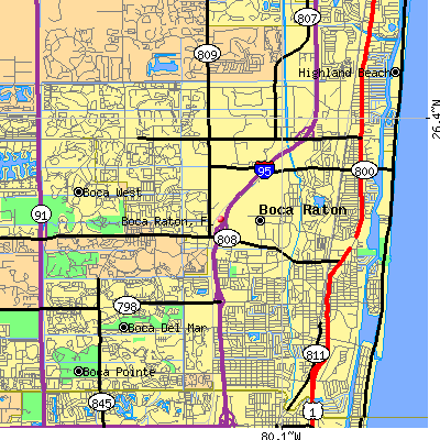 Boca Raton map