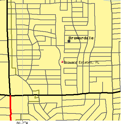 Broward Estates map