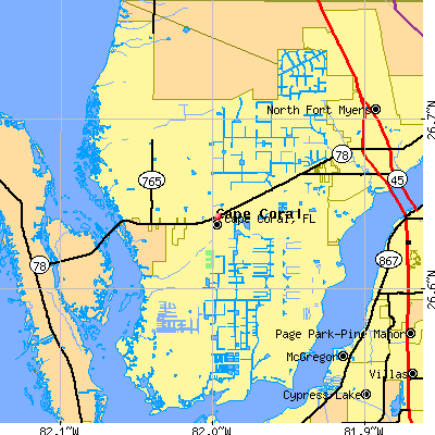 Cape Coral map
