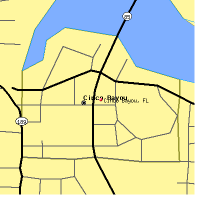 Cinco Bayou map