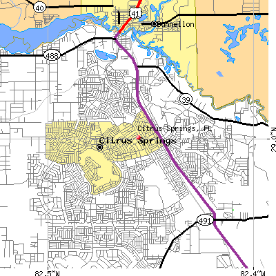 Citrus Springs map