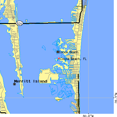 Cocoa Beach map