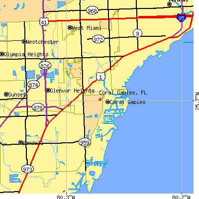 Coral Gables map