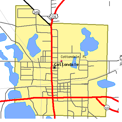 Cottondale map