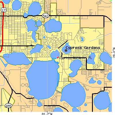 Cypress Gardens map