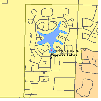 Cypress Lakes map
